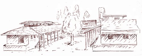 Drawing of the Bajaj Center